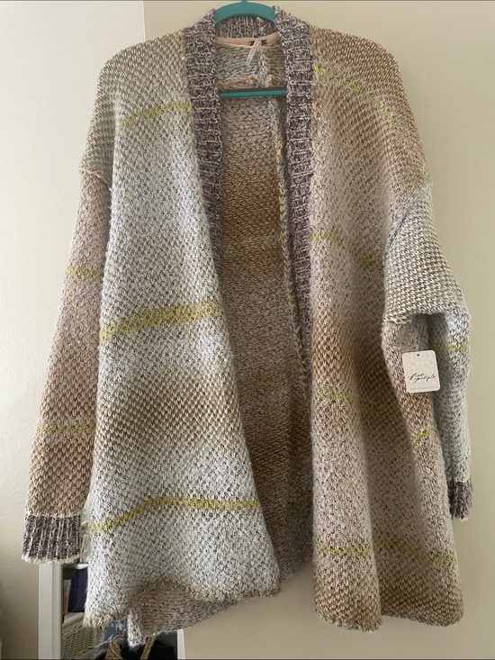 Free People Sweaters - Free People Cozy Open-Front Women’s Cardigan Sweater in Neutral Mix